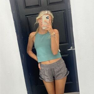 Teal cropped tank